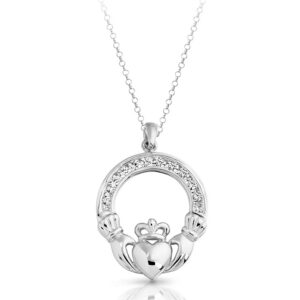 Silver Claddagh Pendant-SP014