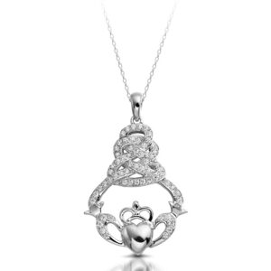 Silver Claddagh Pendant for a beautiful Irish woman - SP017