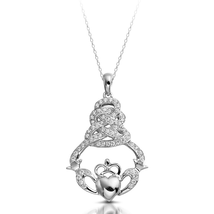 Silver Claddagh Pendant for a beautiful Irish woman - SP017