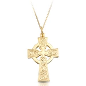 9ct Gold Celtic Cross Pendant.