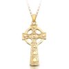 9ct Gold Celtic Cross with traditional Celtic knot work.