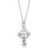 Silver Celtic Cross Pendant design stands front and centre with the striking carving details - SC114
