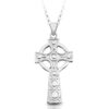 Silver Celtic Cross Pendant Made in Ireland. Stylish and sophisticated with intricate detailing and sturdy - SC136