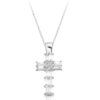 Silver Celtic Cross studded with Baguette shape CZ.