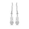 Silver Celtic Earrings studded with Round shape CZ.