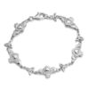 Silver Claddagh Bracelet studded with Micro Pavé CZ stone setting - SCLB32