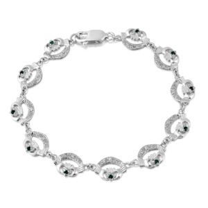 Silver Claddagh Bracelet-SCLB4CZG