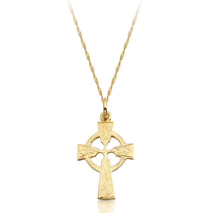 9ct Gold Celtic Cross Pendant is designed to be an elegant expression of faith.