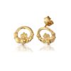 9ct Gold Claddagh Earrings - EL1