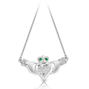 Silver Claddagh Pendant-SP038G