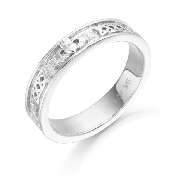 Silver Claddagh Wedding Band - SCL43