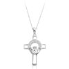 Silver Claddagh Cross in well known traditional Irish Claddagh design - SC125