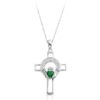 This Silver Claddagh Cross Pendant combined with Celtic Knot design - SC125G