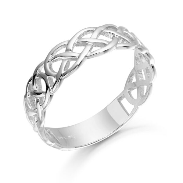 9ct White Gold Celtic Ring - 1500W