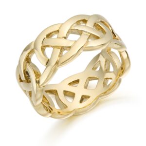 Gold Celtic Wedding Band-1519