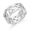 White Gold Celtic Wedding Ring - 1519W