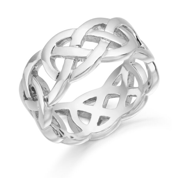 White Gold Celtic Wedding Ring - 1519W