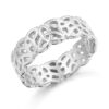 9ct White Gold Trinity Knot Celtic Wedding Ring - 1522W
