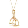 9ct-Gold-Stirrup-CZ-Pendant-P41