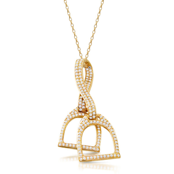 9ct-Gold-Stirrup-CZ-Pendant-P41