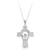 Silver Claddagh Cross Pendant combined with Celtic Knot design - SC126