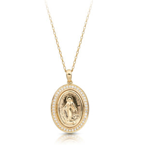 9K Gold Miraculous Medal-M1