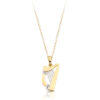 9ct Gold Harp Celtic Pendant - P022