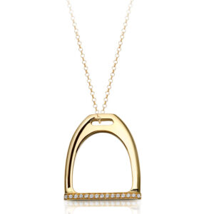 9ct Gold Stirrup Pendant - P19