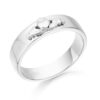 9ct White Gold Claddagh Wedding Ring - CL22W