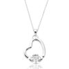 White Gold Floating Claddagh Pendant - P053W