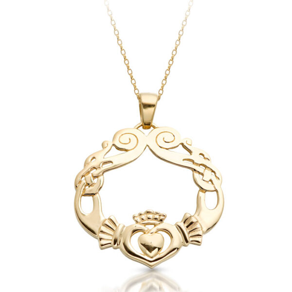 Claddagh Pendant with Celtic Knot design.