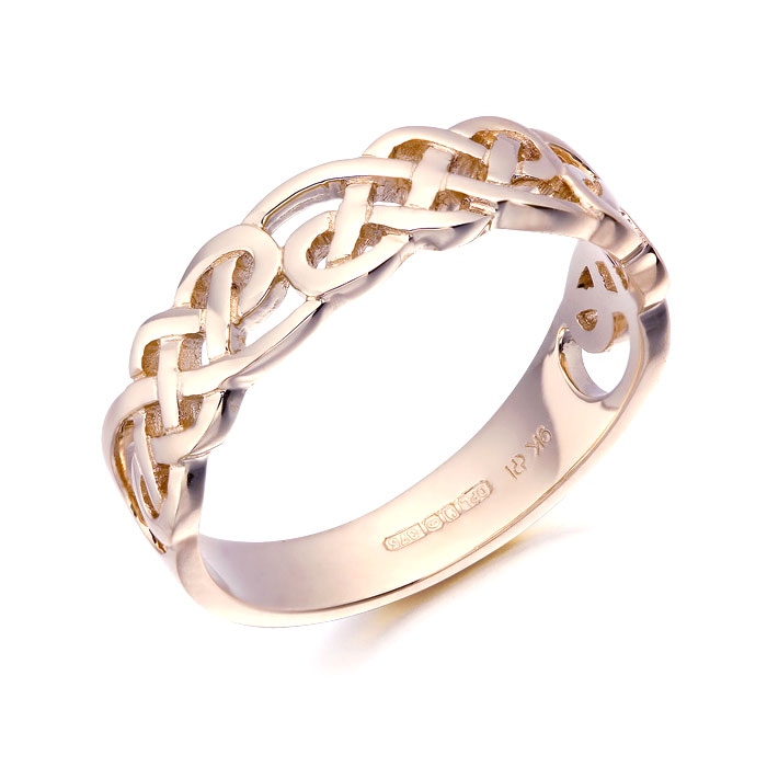 Rose Gold Ladies Celtic Ring - 3242R