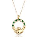 9ct-gold-cz-emerald-claddagh-pendant-p014g