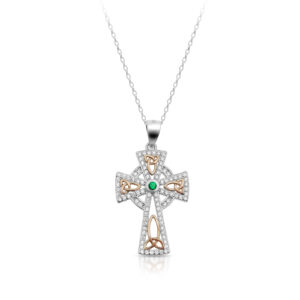 Silver CZ Celtic Cross-SC81