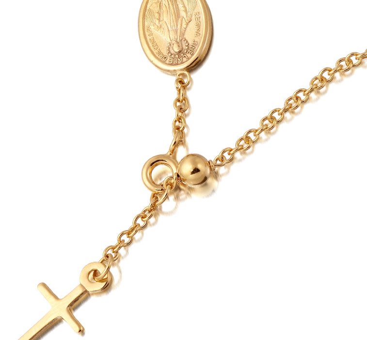 Rosary Bead Necklace in 9ct Gold – Jems of Remuera