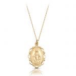 9ct Gold Miraculous Medal Pendant-MM17