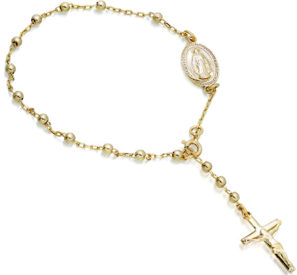 9ct Gold Rosery Bracelet-RBB3