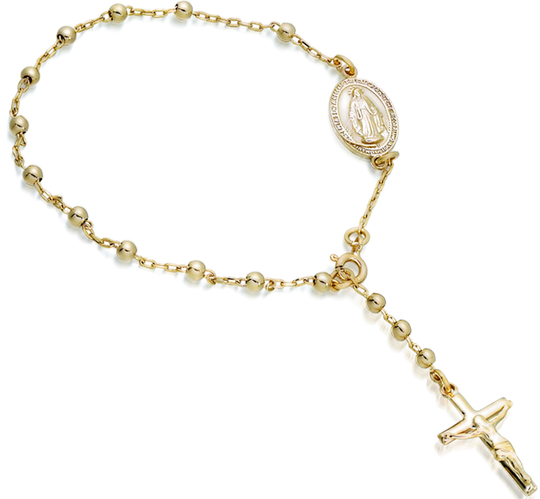 9ct Gold Rosery Bracelet-RBB3