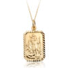 9ct Gold St Christopher Medal Pendant-ST1