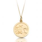 9ct Gold St Christopher Medal Pendant-ST3B