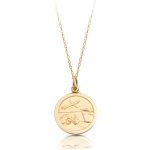 9ct Gold St Christopher Medal Pendant-ST4B