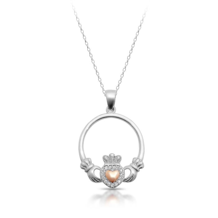 Silver Claddagh Pendant - SP73