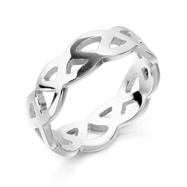 Silver Celtic Wedding Ring.