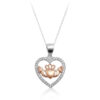 Silver CZ Claddagh Pendant-SP79