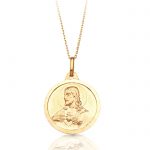 9ct Gold Sacred Heart Medal-pendant-J36B