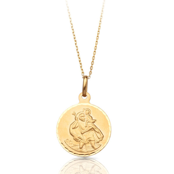 9ct Gold Saint Christopher Medal - J39