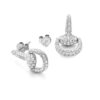 9ct White Gold Snaffle Horse-Bit Earrings - E111W