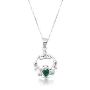 Silver Claddagh Pendant-SP66G