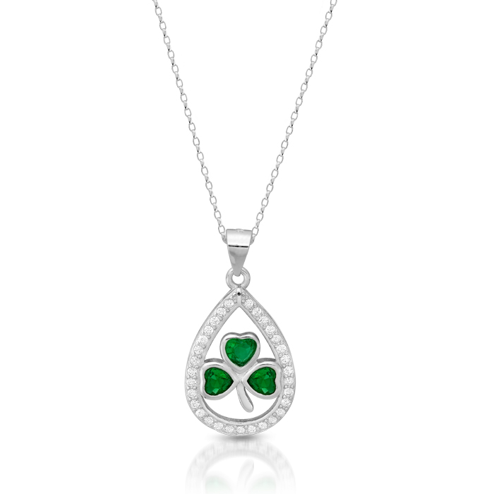 Silver Celtic Shamrock Pendant-SP99