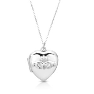 Silver Claddagh Locket-SP94